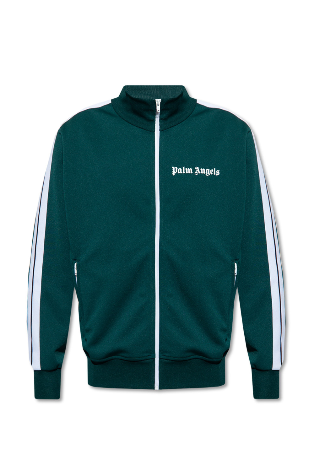 Green Track jacket with high neck Palm Angels IetpShops Guadeloupe Jil Sander crew neck boxy fit T shirt